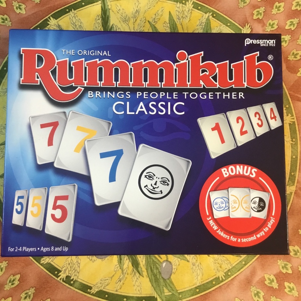 Rummikub Classic with 3 New Jokers 2nd Way 2 Play, Tile Game by Pressman, Used